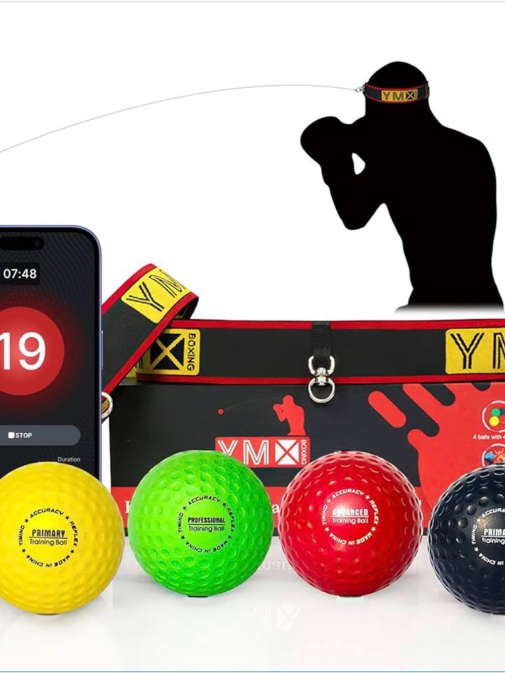 Hand Eye Coordination Training Ball Family Pack- Red, Green, Yellow, Black